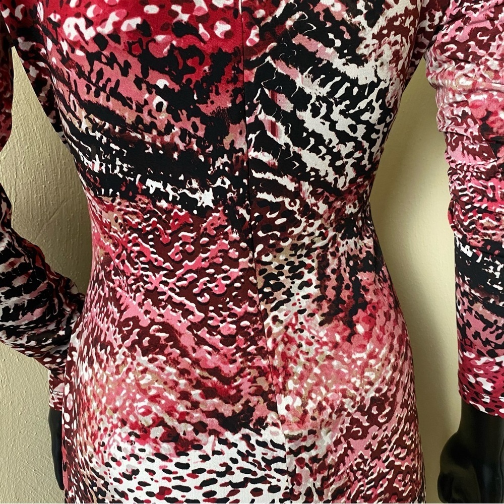 Calvin Klein Multi Colors Wrap Style Knee Hi Dress  Sz 2 - Picture 9 of 13